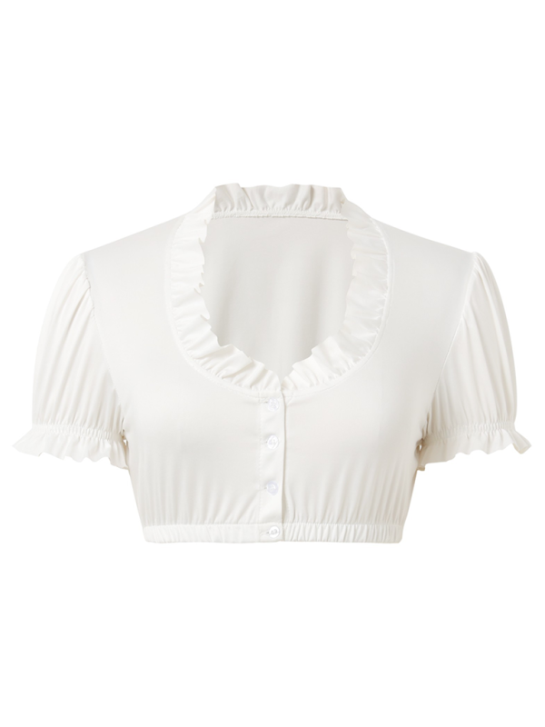 Bavarian-Inspired Crop Blouse Bavarian Crop Tops | Chuzko.com