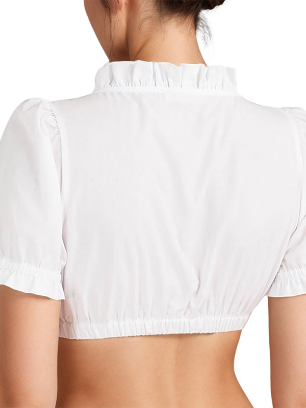 Bavarian-Inspired Crop Blouse Bavarian Crop Tops | Chuzko.com