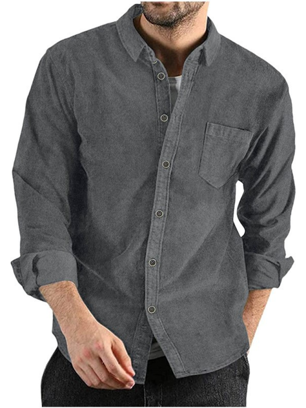 Corduroy Men's Shirt for Smart-Casual Look Men Shirts | Chuzko.com