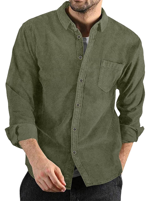 Corduroy Men's Shirt for Smart-Casual Look Men Shirts | Chuzko.com