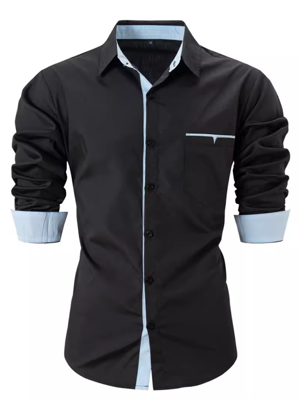 Sharp Men's Dress Shirt with Contrast Trim Men Shirts | Chuzko.com