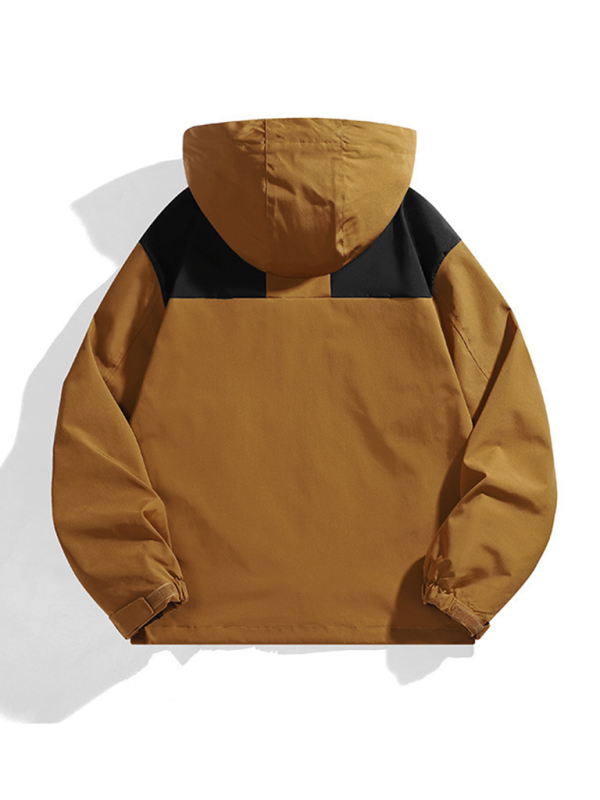 All-Weather Unisex Windbreaker with Detachable Hood Jacket Men | Chuzko.com