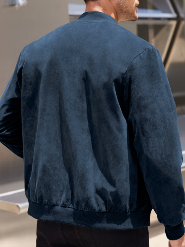 Men's Like Suede Bomber Jacket Men Jackets | Chuzko.com