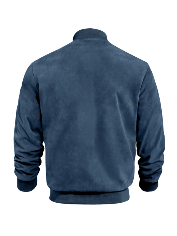 Men's Like Suede Bomber Jacket Men Jackets | Chuzko.com