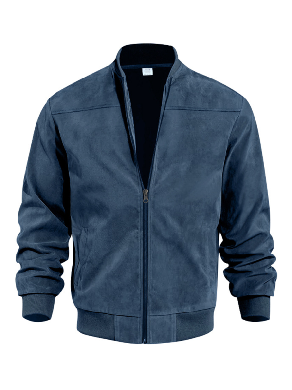 Men's Like Suede Bomber Jacket Men Jackets | Chuzko.com