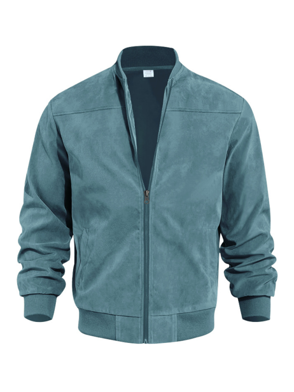 Men's Like Suede Bomber Jacket Men Jackets | Chuzko.com