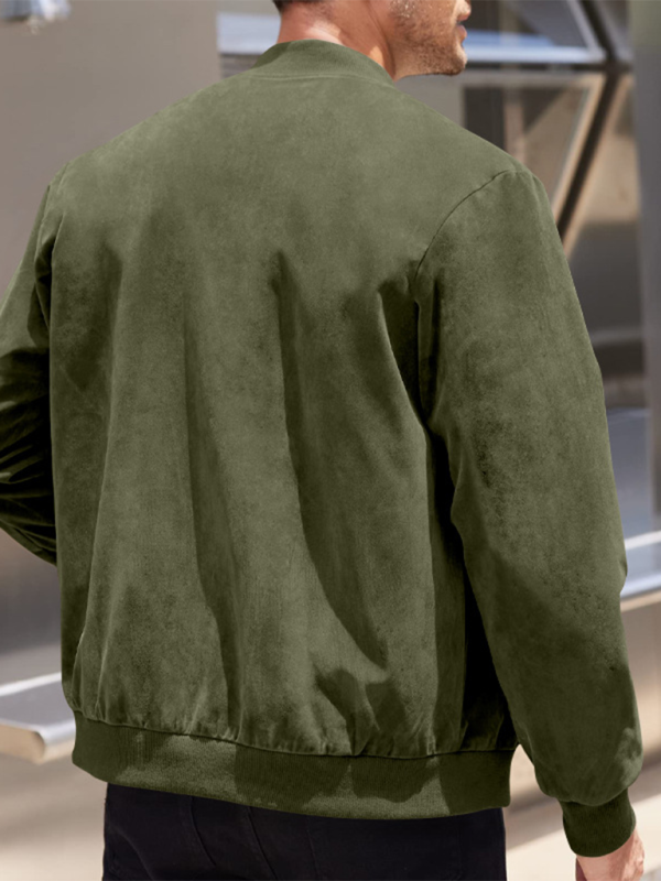 Men's Like Suede Bomber Jacket Men Jackets | Chuzko.com