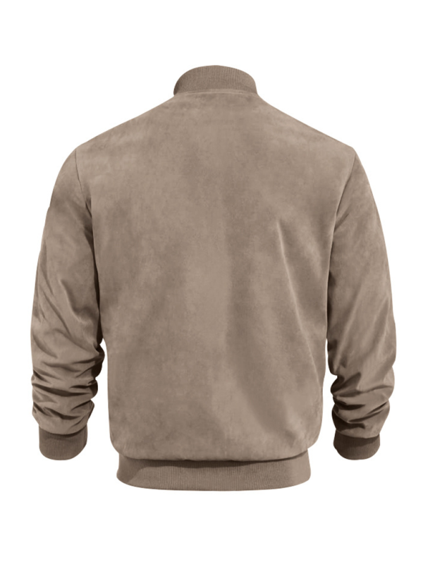 Men's Like Suede Bomber Jacket Men Jackets | Chuzko.com