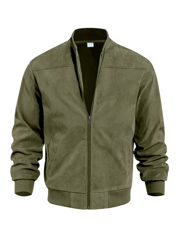 Men's Like Suede Bomber Jacket Men Jackets | Chuzko.com