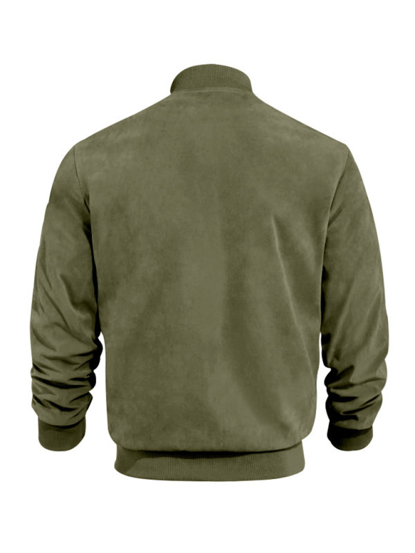 Men's Like Suede Bomber Jacket Men Jackets | Chuzko.com