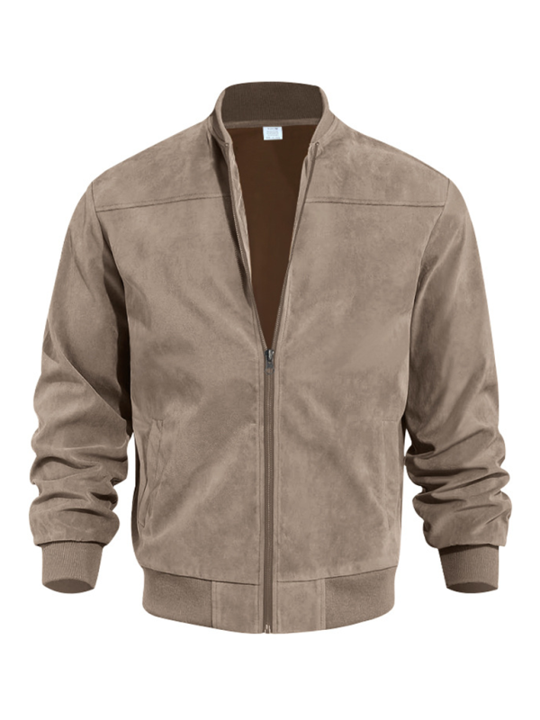 Men's Like Suede Bomber Jacket Men Jackets | Chuzko.com