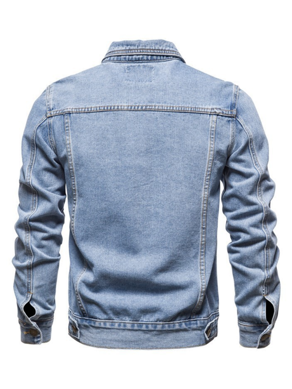 Classic Blue Denim Trucker Jacket for Men Men Denim Jackets | Chuzko.com