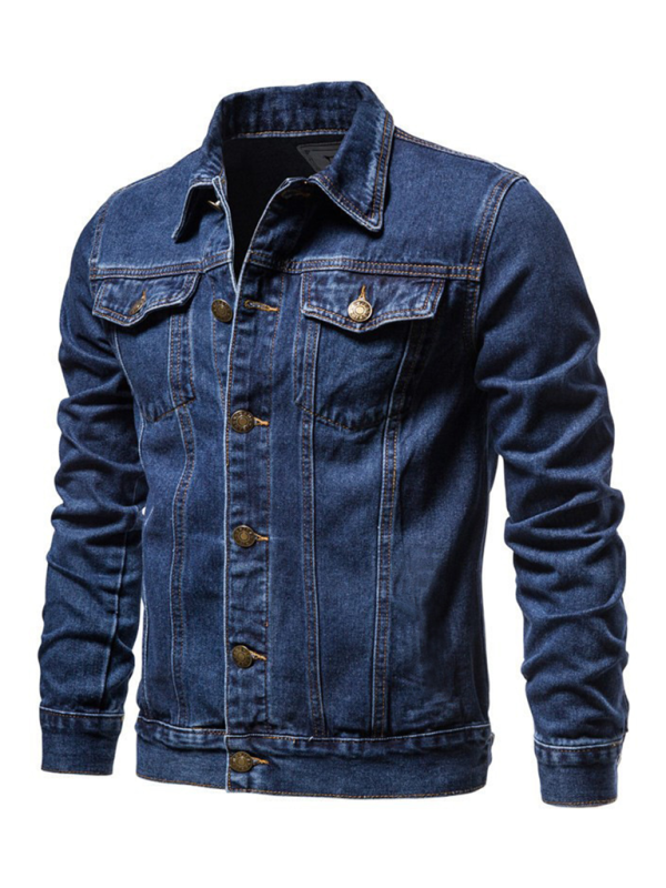 Classic Blue Denim Trucker Jacket for Men	