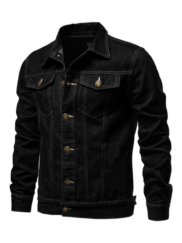 Classic Blue Denim Trucker Jacket for Men Men Denim Jackets | Chuzko.com