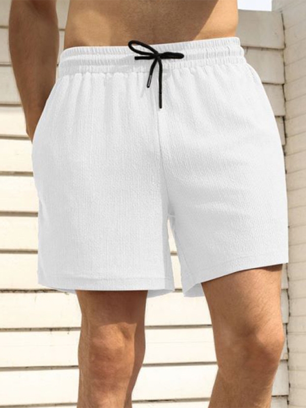 Built-In Pocket Textured Shorts for Active Men Men Shorts | Chuzko.com