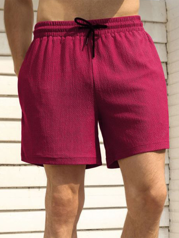 Built-In Pocket Textured Shorts for Active Men Men Shorts | Chuzko.com