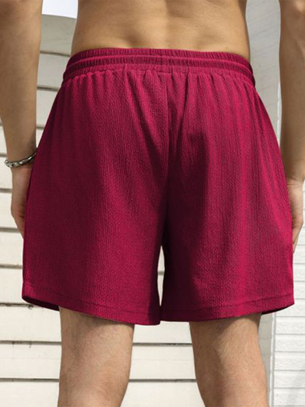 Built-In Pocket Textured Shorts for Active Men Men Shorts | Chuzko.com