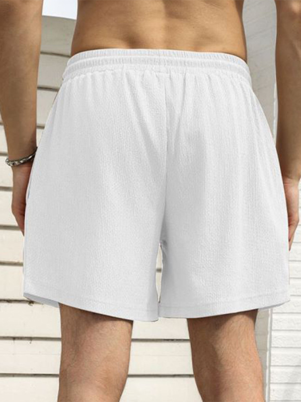 Built-In Pocket Textured Shorts for Active Men Men Shorts | Chuzko.com