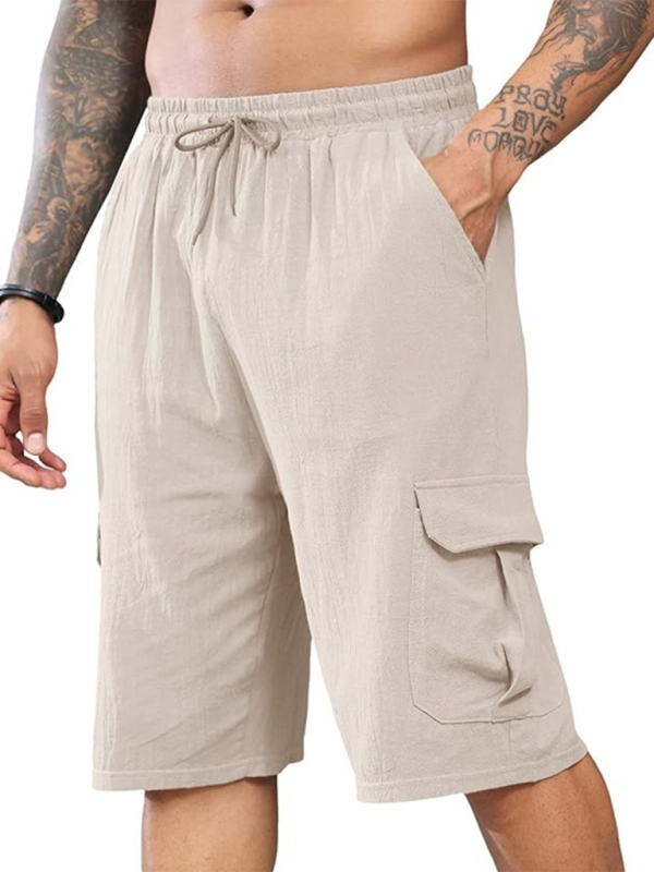 Summer Essential White Cargo Shorts for Men Men Shorts | Chuzko.com