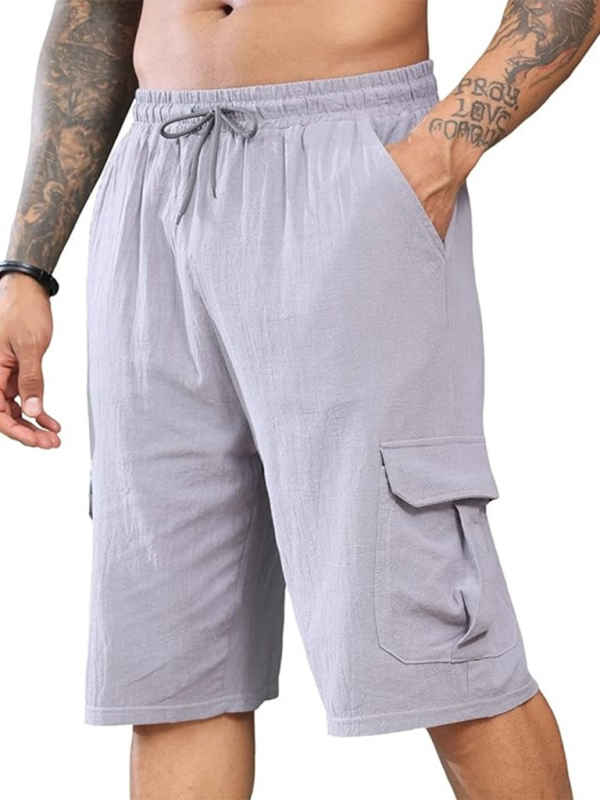 Summer Essential White Cargo Shorts for Men Men Shorts | Chuzko.com