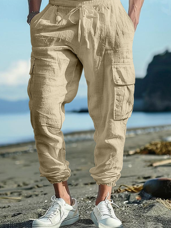 Cotton Joggers for Men Lightweight Beach Pants Men Pants | Chuzko.com