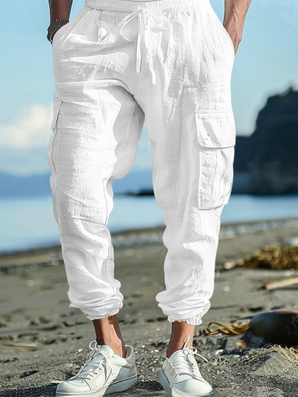 Cotton Joggers for Men Lightweight Beach Pants	