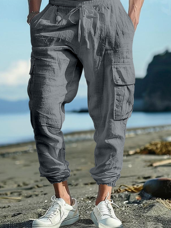 Cotton Joggers for Men Lightweight Beach Pants Men Pants | Chuzko.com