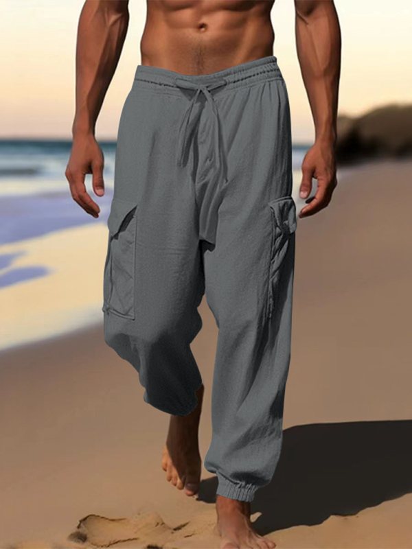 Cotton Joggers Pencil Beach Pants for Men Men Pants | Chuzko.com