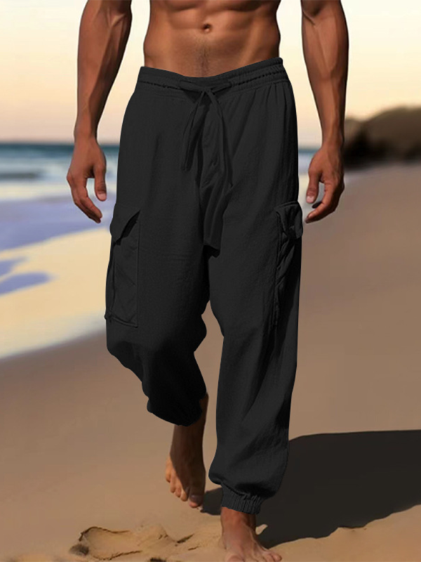 Cotton Joggers Pencil Beach Pants for Men Men Pants | Chuzko.com