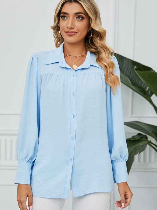 Office-to-Evening Blouse Structured Drape Shirt Shirts | Chuzko.com