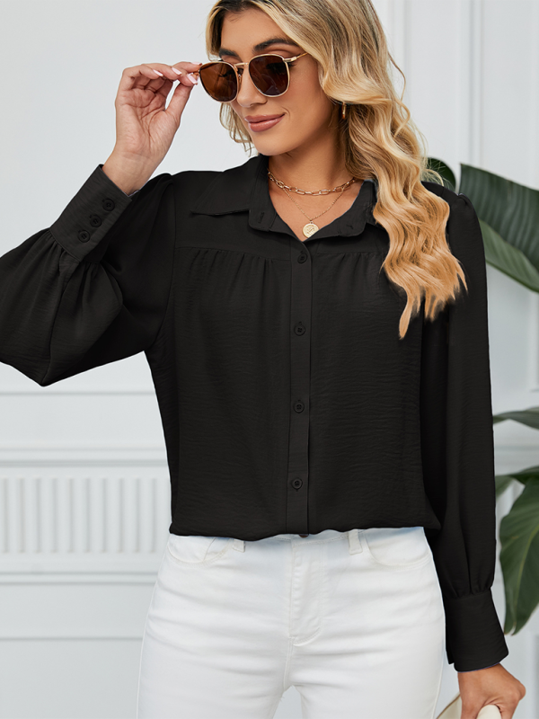 Office-to-Evening Blouse Structured Drape Shirt Shirts | Chuzko.com