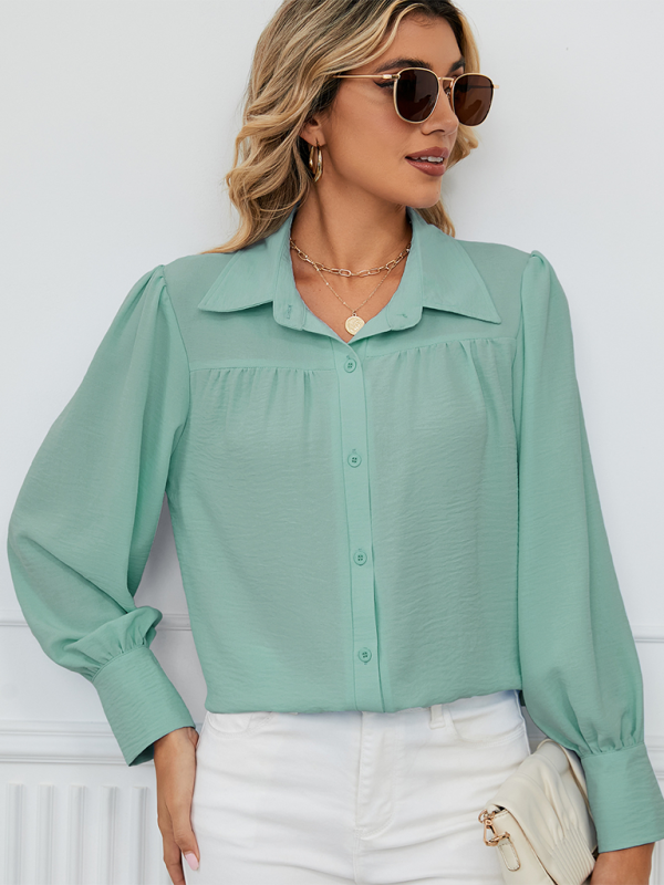 Office-to-Evening Blouse Structured Drape Shirt Shirts | Chuzko.com