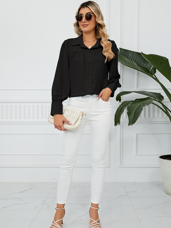 Office-to-Evening Blouse Structured Drape Shirt Shirts | Chuzko.com