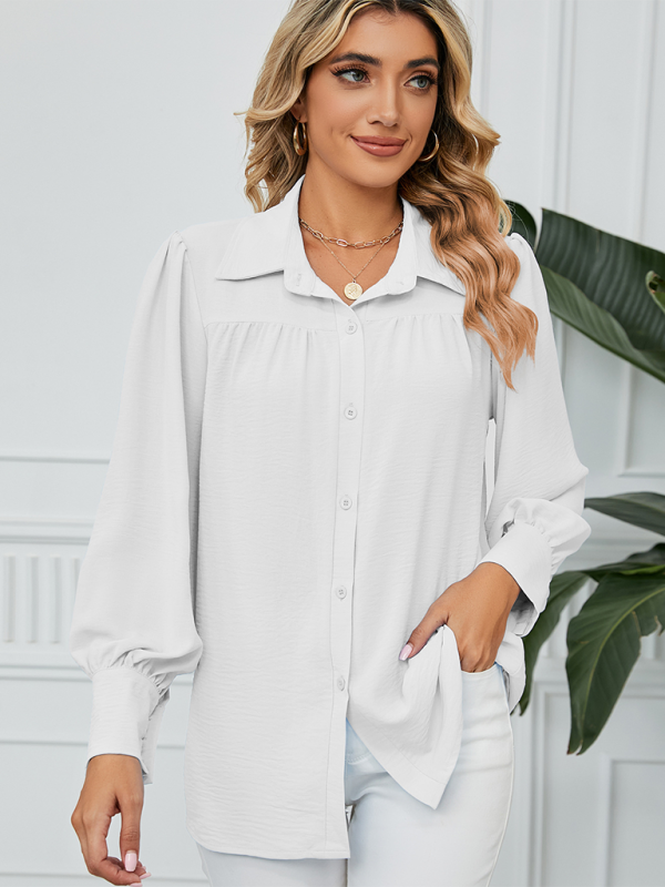 Office-to-Evening Blouse Structured Drape Shirt	