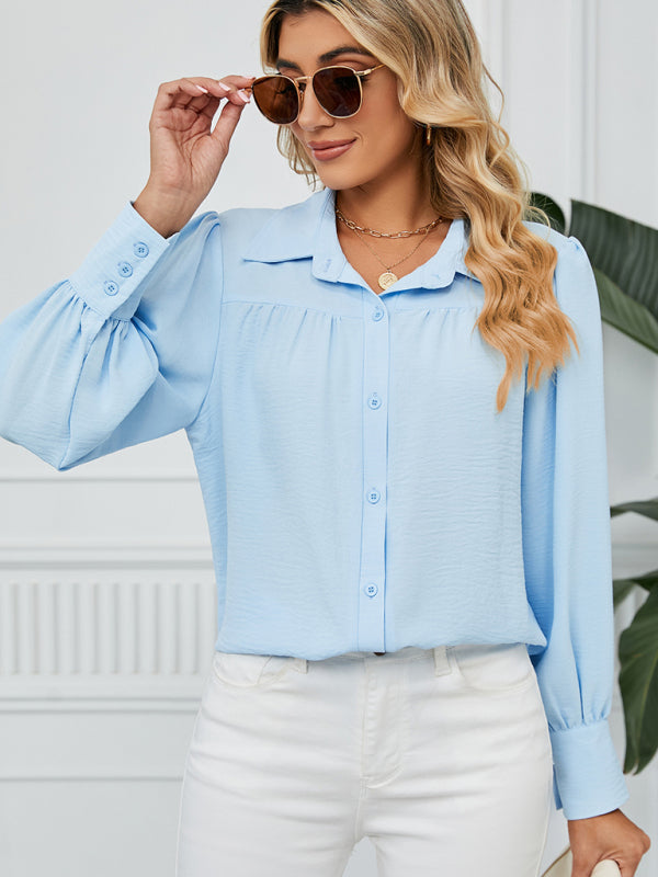 Office-to-Evening Blouse Structured Drape Shirt Shirts | Chuzko.com