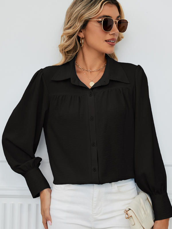 Office-to-Evening Blouse Structured Drape Shirt Shirts | Chuzko.com