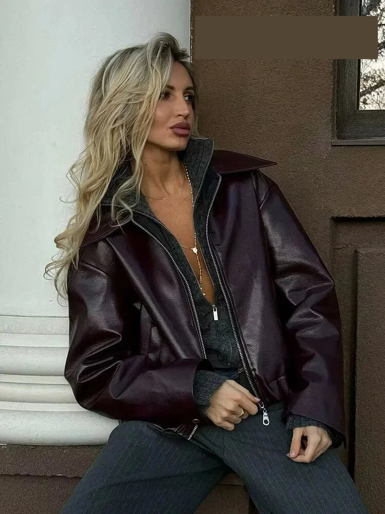 Downtown Faux Leather Jackets – Sleek & Polish Look	