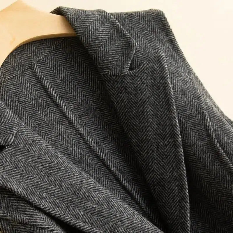 Elegant Charcoal Herringbone Vest Vests | Chuzko.com