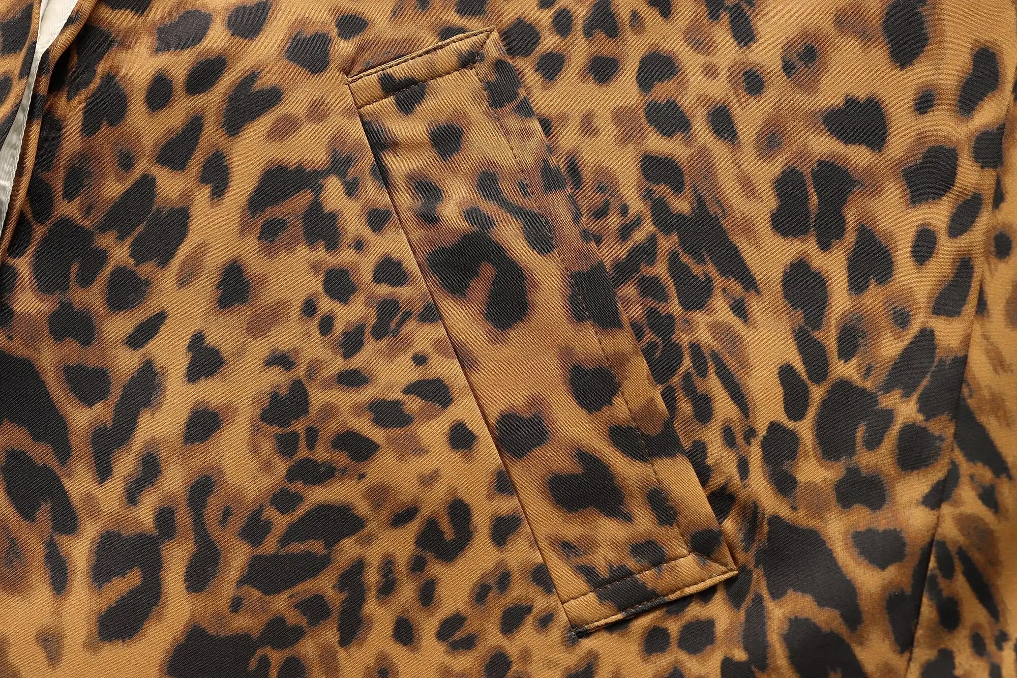 Leopard Print Long Coat Animal Pattern Winter Outwear Coats | Chuzko.com