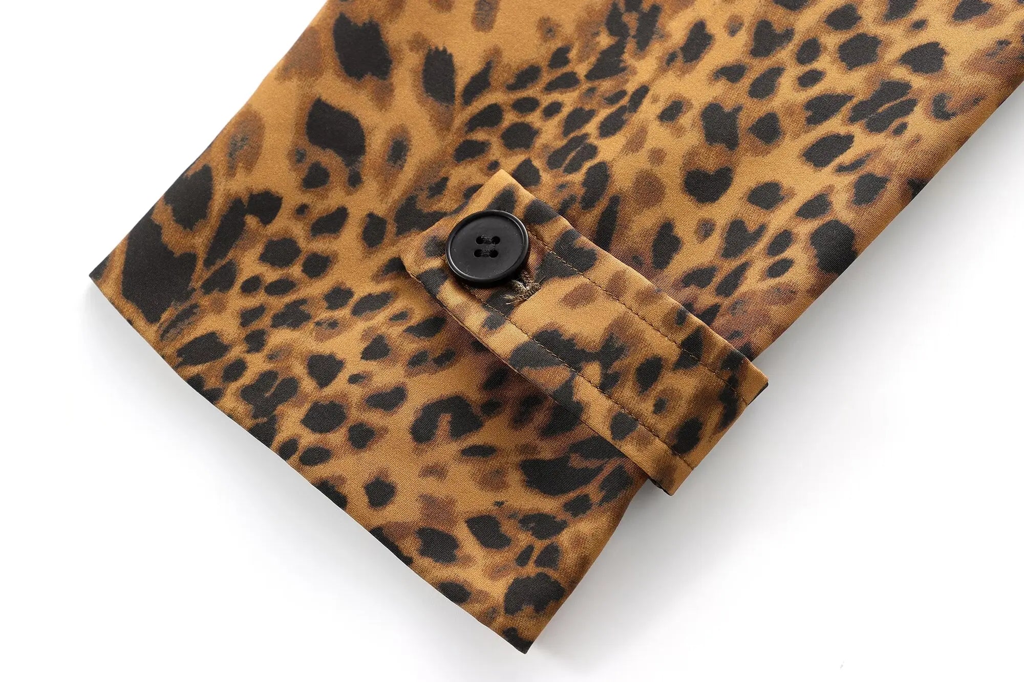 Leopard Print Long Coat Animal Pattern Winter Outwear Coats | Chuzko.com