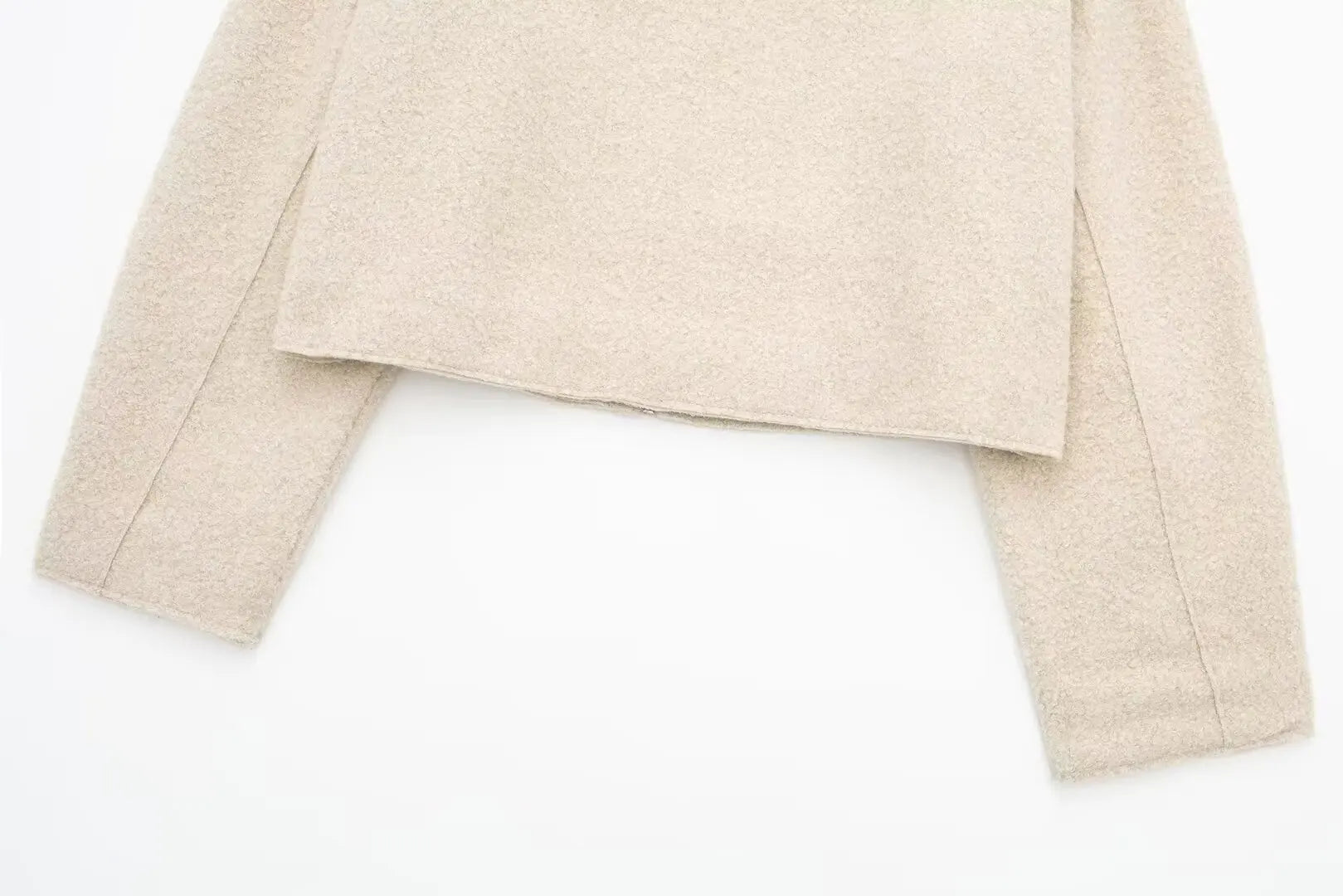 Cropped Wool Jacket Flapper Utility Outerwear Wool Jackets | Chuzko.com