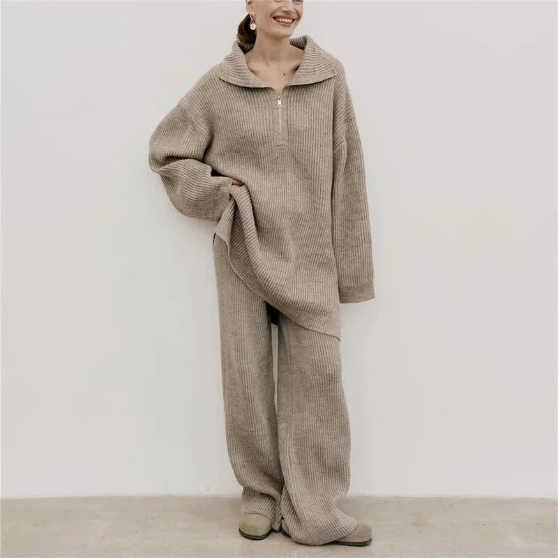 Casual Oversize Rib Knit Matching Set Outfit – Inspiring | Chuzko.com