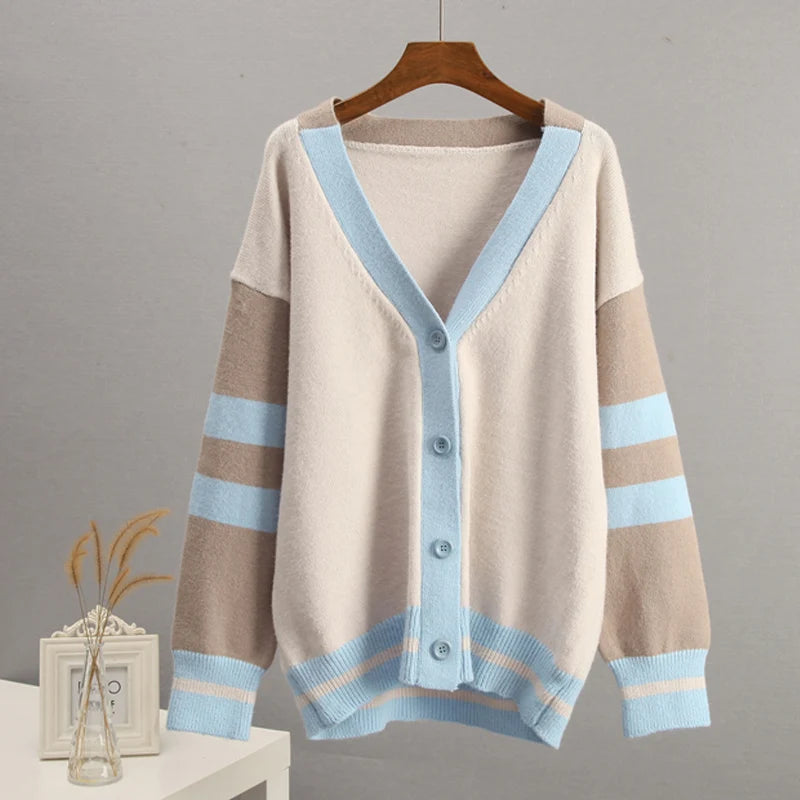 Varsity Charm Striped Cardigan Cardigans | Chuzko.com