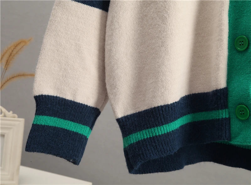 Varsity Charm Striped Cardigan Cardigans | Chuzko.com