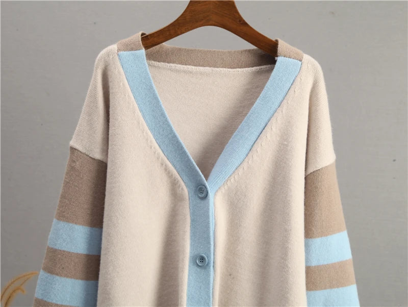 Varsity Charm Striped Cardigan Cardigans | Chuzko.com