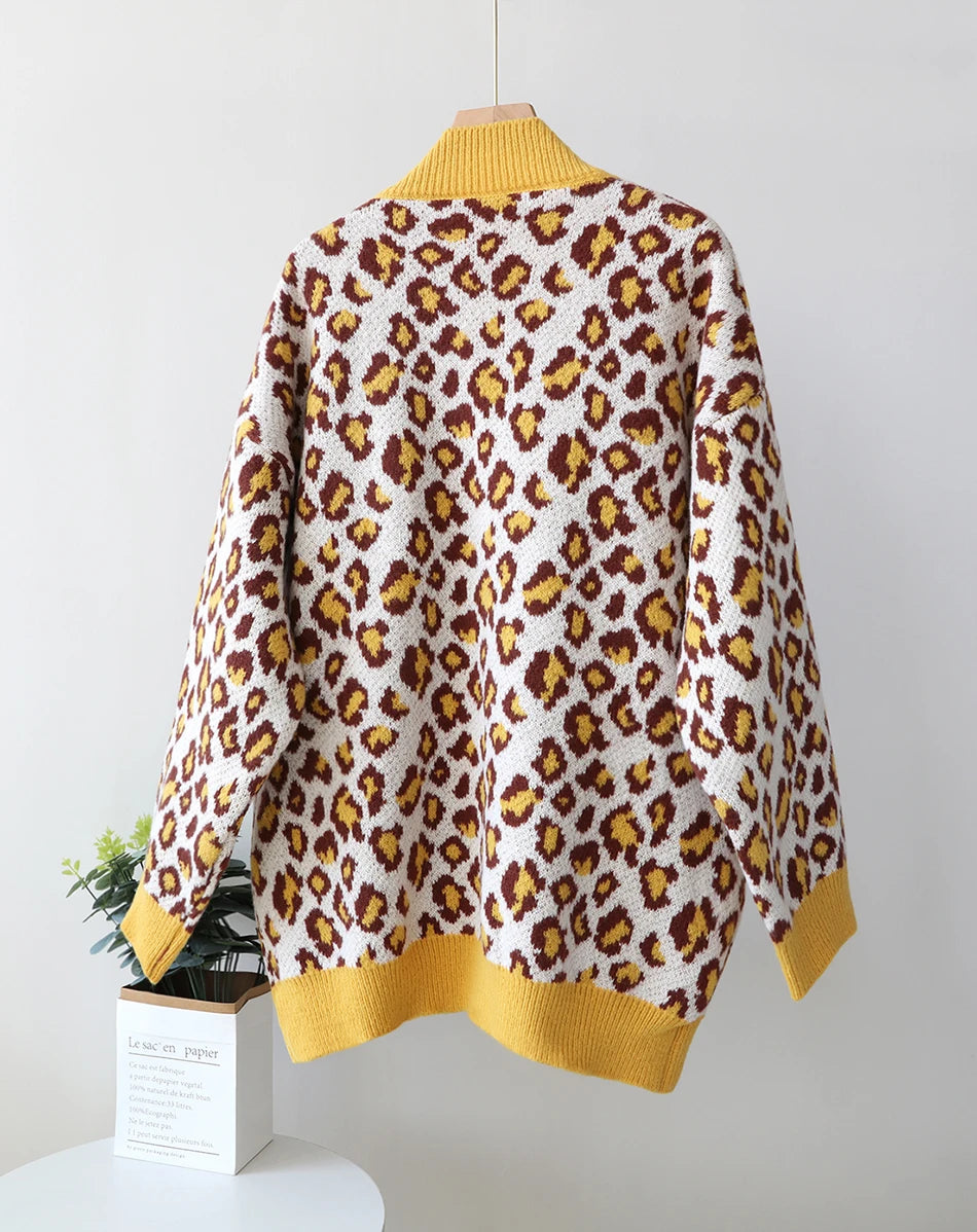 Cozy Chic Leopard Print Cardigan Cardigans | Chuzko.com