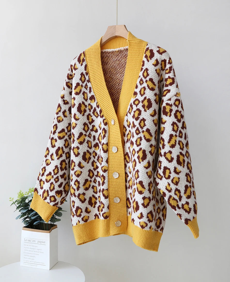 Cozy Chic Leopard Print Cardigan Cardigans | Chuzko.com