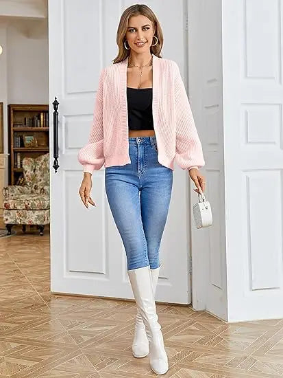 Chic Chunky Knit Throw-On Open Front Cardigans | Chuzko.com