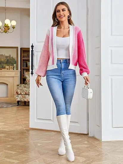 Chic Chunky Knit Throw-On Open Front Cardigans | Chuzko.com