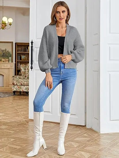 Chic Chunky Knit Throw-On Open Front Cardigans | Chuzko.com